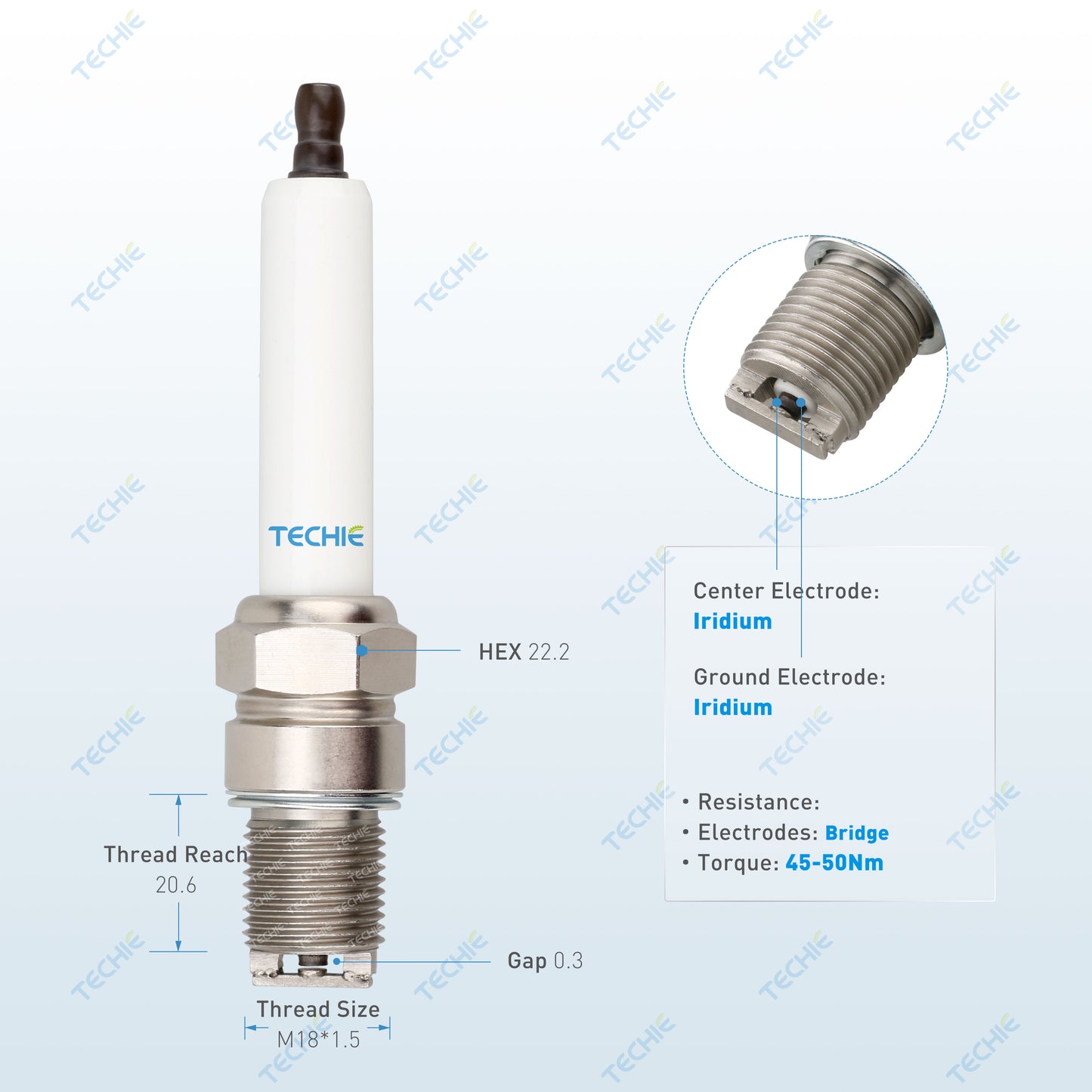 TECHIE Industrial Spark Plug Replaces Federal Mogul/Champion FB78WW