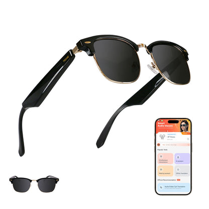 Techie AI Smart Glasses, 5.2 Bluetooth Glasses with 4-hour battery life, Polarized Sunglasses, Bluetooth Speaker, Wireless Headphones, Athletic/Outdoor UV Protection, Touch Control, Voice Assistant
