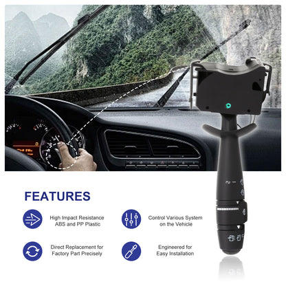 Techie TMTS1612 Turn Signal Switch Universal Multifunction Switch Indicator Light Stalk Switch 251590 ,2556000QAE    Compatible with Renault Espace IV