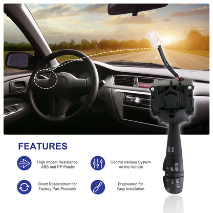 Techie TMTS1988 Turn Signal Switch Universal Multifunction Switch Indicator Light Stalk Steering Column 8201167988 ，681726046R Compatible with Dacia Dokker Lodgy Logan II Sandero II Renault Clio lV