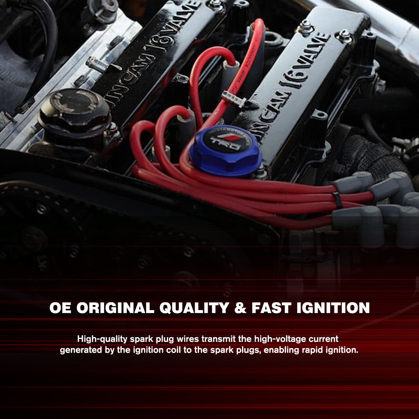 6pcs Techie Spark Plug Wires Set  224500W025 Fit for Nissan Frontier Pathfinder Xterra 3.3L V6 ,for Infiniti QX4 3.3L V6,Replacement for 224404S127 224404S125
