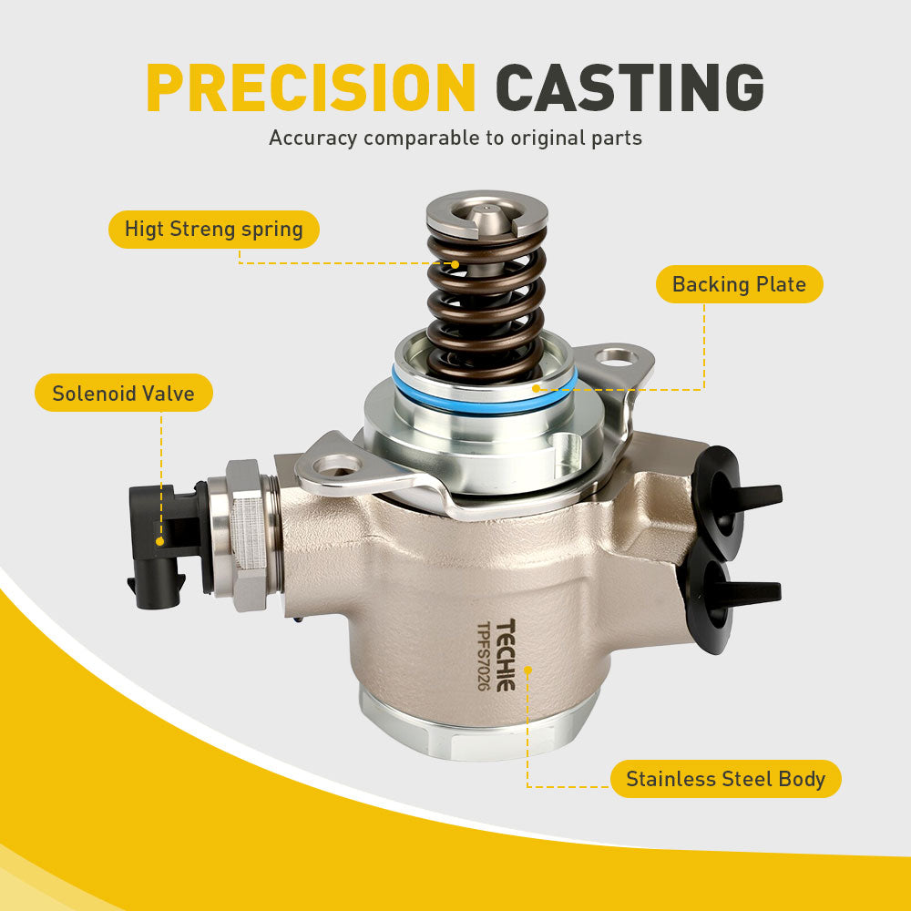 Techie High Pressure Fuel Pump 06E127025N 07L127026AB Compatible with Audi A4 A5 A6 A7 A8, for Quattro Q5 Q7 S4 S5 SQ5 VW Touareg 3.0L 3.2L 6.3L V6
