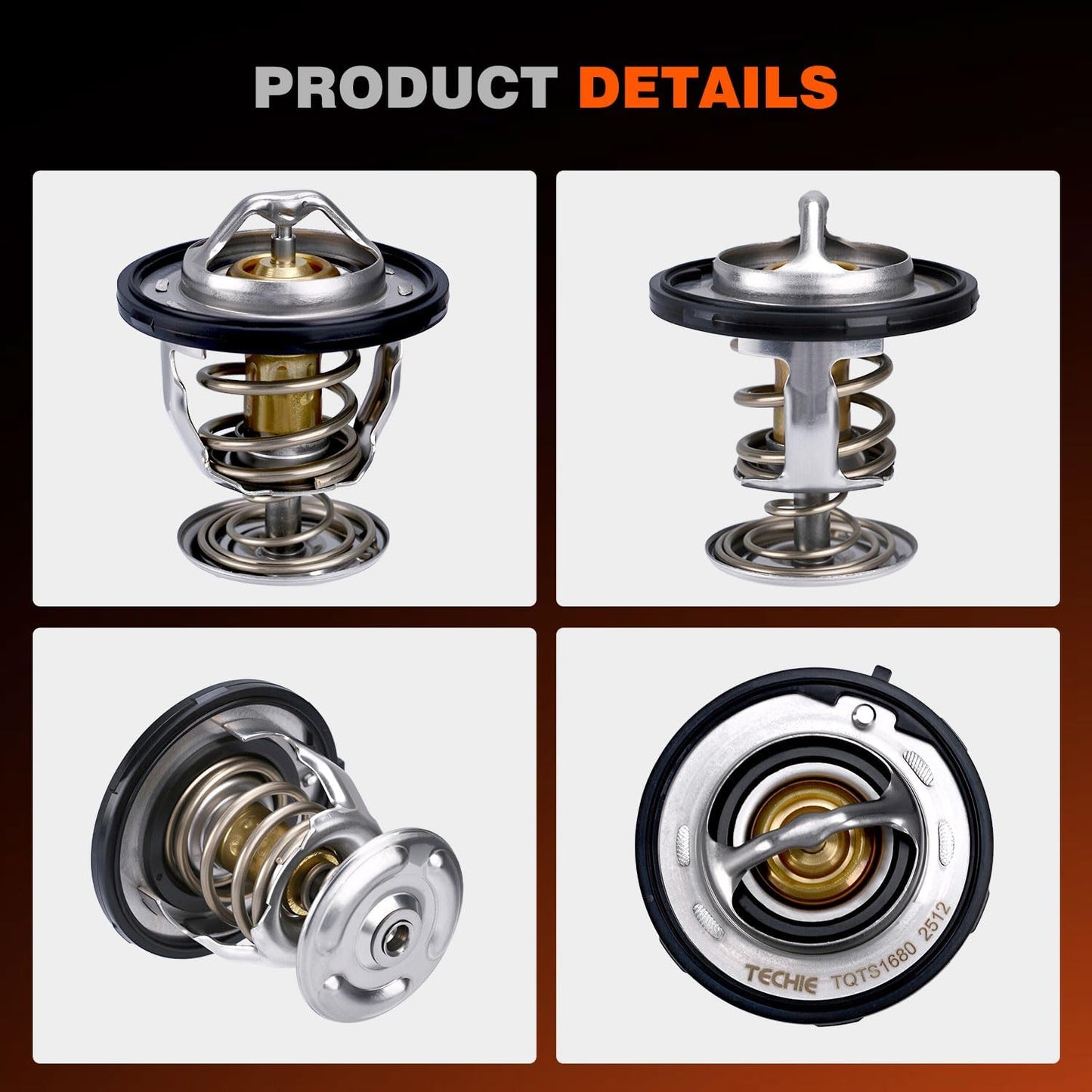 Techie Engine Thermostat 34198 89018168 Compatible with Buick Rainier 2007,for Chevrolet Express 1500/2500/3500/4500 Silverado Suburban Tahoe Trailblazer,for GMC Canyon Envoy Savana Sierra Yukon
