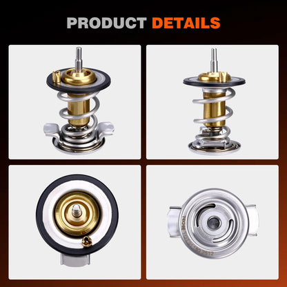 Techie Engine Thermostat 719-180 Compatible with Chevrolet Traverse 2009-2017,for GMC Acadia 2007-2016, Terrain 2010-2017 for BUICK Enclave 2008-2017 3.6L Replacement for 1601-496608 (719-180)