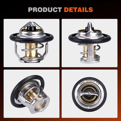 Techie Engine Thermostat 19434-73010 Compatible with Kubota Engine D902 D905 D1100 B1700 B2100 B2320 B2400 B2410 B2620 B2630 B2710 B2910 B2920 RTV1100 RTV1140 RTV900 Replace for 1622173270