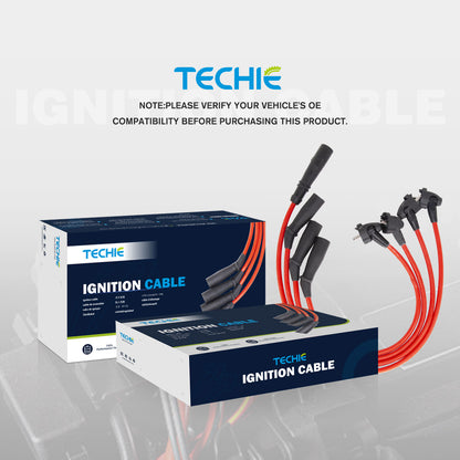 6pcs Techie Spark Plug Wires Set  224500W025 Fit for Nissan Frontier Pathfinder Xterra 3.3L V6 ,for Infiniti QX4 3.3L V6,Replacement for 224404S127 224404S125