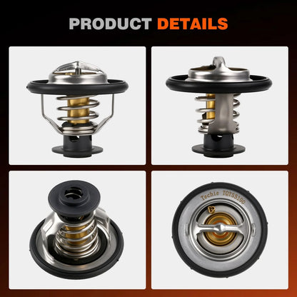 Techie Engine Coolant Thermostat RT1255,Thermostat Assembly 655190,Car Thermostat Compatible with Ford F-150 F150,Edge,Fusion,Lobo,Mustang,Transit,Explorer,Expedition