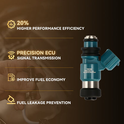 Techie Fuel Injector IJ105/3 Compatible with Honda Rancher 420 4x4 TRX420FM TRX420FPM 2007-2013,for Foreman 500 2012-2013,Replacement for 16450-HP5-603 16450HP5603