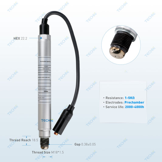 TECHIE TISS9875 Prechamber Spark Plug Replaces for MWM 12453562