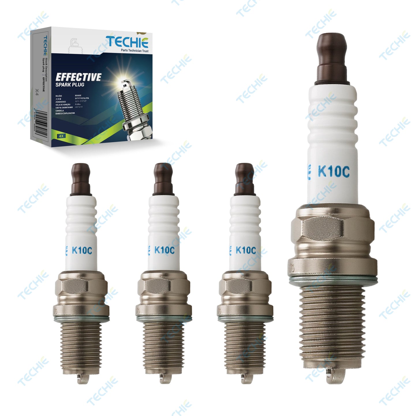 TECHIE K10C Racing Spark Plugs Replacement for NGK 5820 R5671A-10,for AR3931 AR3932 AR3932X Spark plug,for Champion 295 C57CX,693,767 Spark Plugs