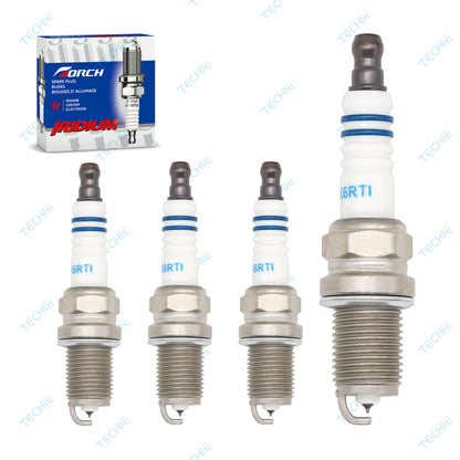 TORCH K6RTI Iridium Spark Plug Replace for NGK BKR6EIX BKR6EGP Spark Plug, for Toyota Audi for VW Volkswagen Mitsubishi, for DENSO Denso K20PSR-B8 FK20PR IK20 Spark Plug, OEM