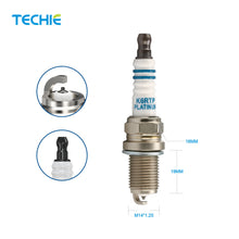 TECHIE T-K6RTP Spark Plug Replace for NGK 7092/BKR6EGP,for CHAMPION 7346 RC10PYP4,for Autolite AP3923,for Bosch F6DSR FR7DPP10,for Daihatsu 999-06910-X9-029,for Denso IK20 VK20T,OEM