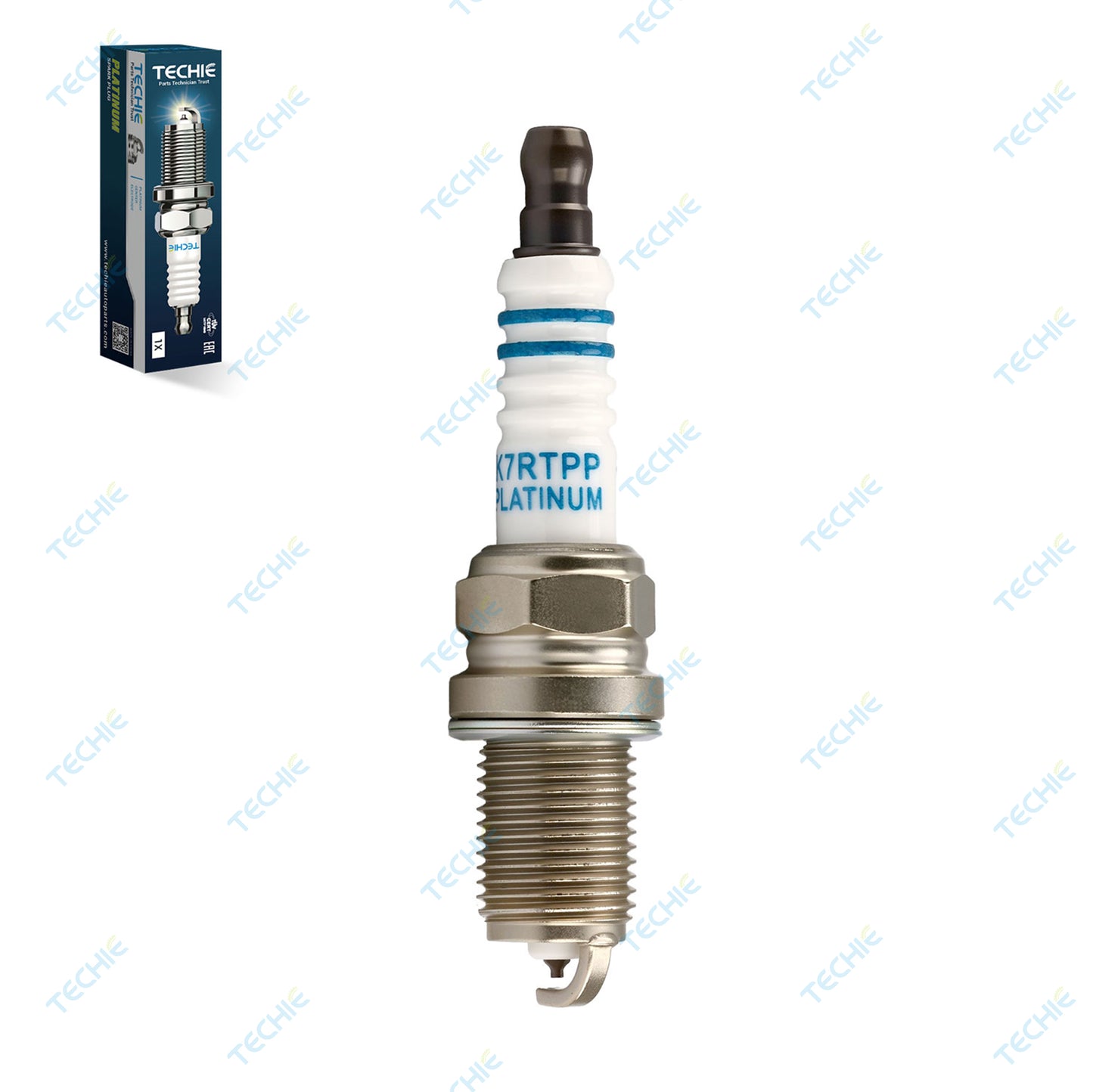 TECHIE T-K7RTPP Spark Plug Replace for NGK PFR7B-D DENSO VK22 BOSCH 0 241 245 670 fit for Audi A4L,Compatible With VW Passat Magento Tiguan