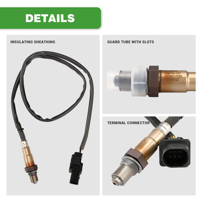 TECHIE O2 Oxygen Sensor 0258017025 Compatible with LSU 4.9 5-Wire Lambda WideBand,AEM 30-4110 30-0300 30-0310 X Series AFR Inline Controller UEGO A F Ratio Wideband 02 Gauge 17025