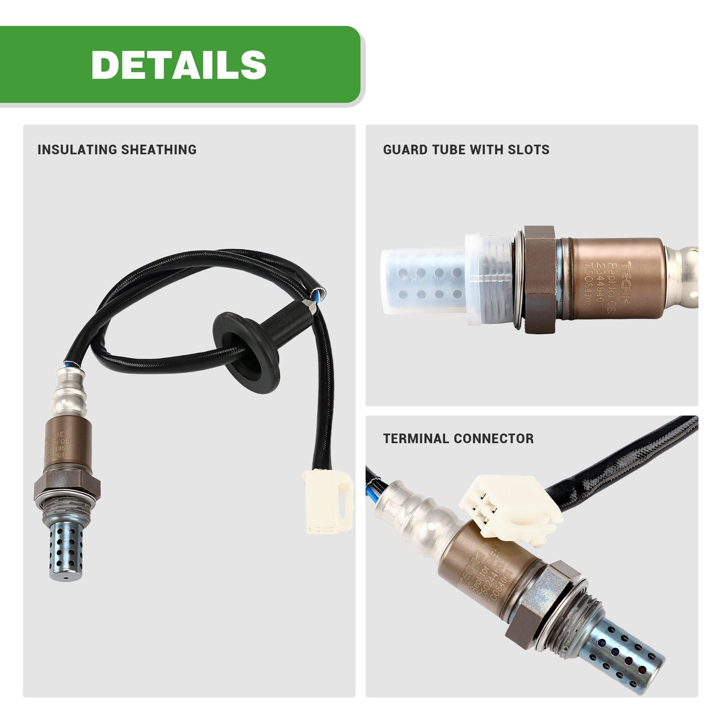 TECHIE O2 Oxygen Sensor 25024486 25024777 Upstream Downstream Oxygen Sensor fit for 2003-2006 Vibe,2003-2004 Corolla,2003-2006 Matrix L4-2.4L,2PCS