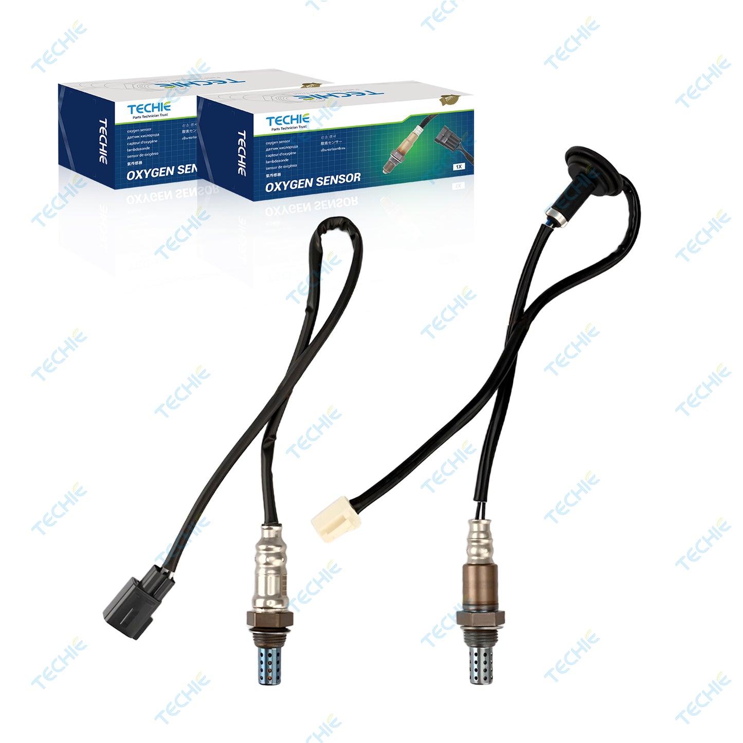 TECHIE O2 Oxygen Sensor 25024486 25024777 Upstream Downstream Oxygen Sensor fit for 2003-2006 Vibe,2003-2004 Corolla,2003-2006 Matrix L4-2.4L,2PCS