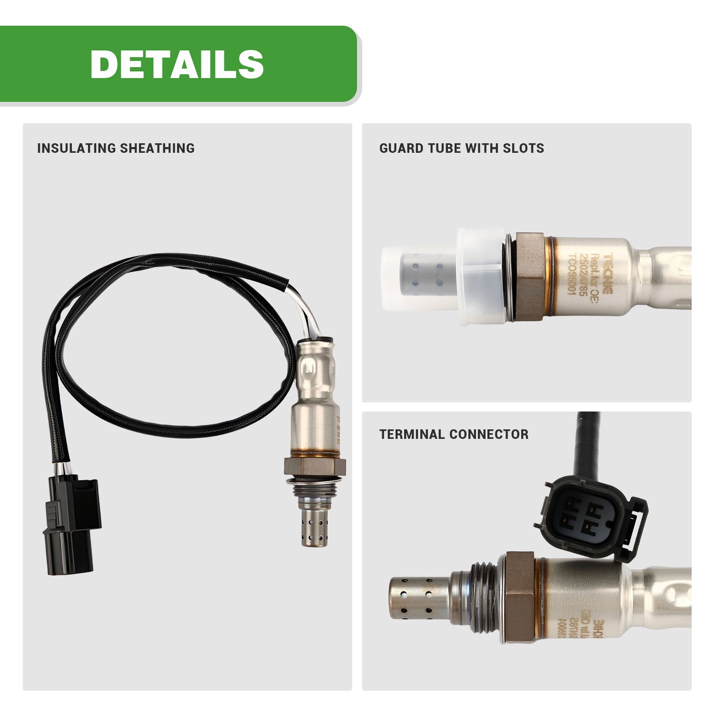 TECHIE O2 Oxygen Sensor 250-24785 Heated Air Fuel Ratio Compatible with Honda Accord, Crosstour, Odyssey, Pilot, Ridgeline & Compatible with Acura Acura MDX, ZDX, RDX,Replace for 36532R70A01