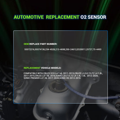 Techie 234-4528 Oxygen O2 Sensor Downstream for Cruze L4 1.4L 1.8L 2011-2016,Sonic LS L4 1.4L 1.8L 2012-2020,Sonic LT 1.4L 1.8L 2012-2020,1pcs