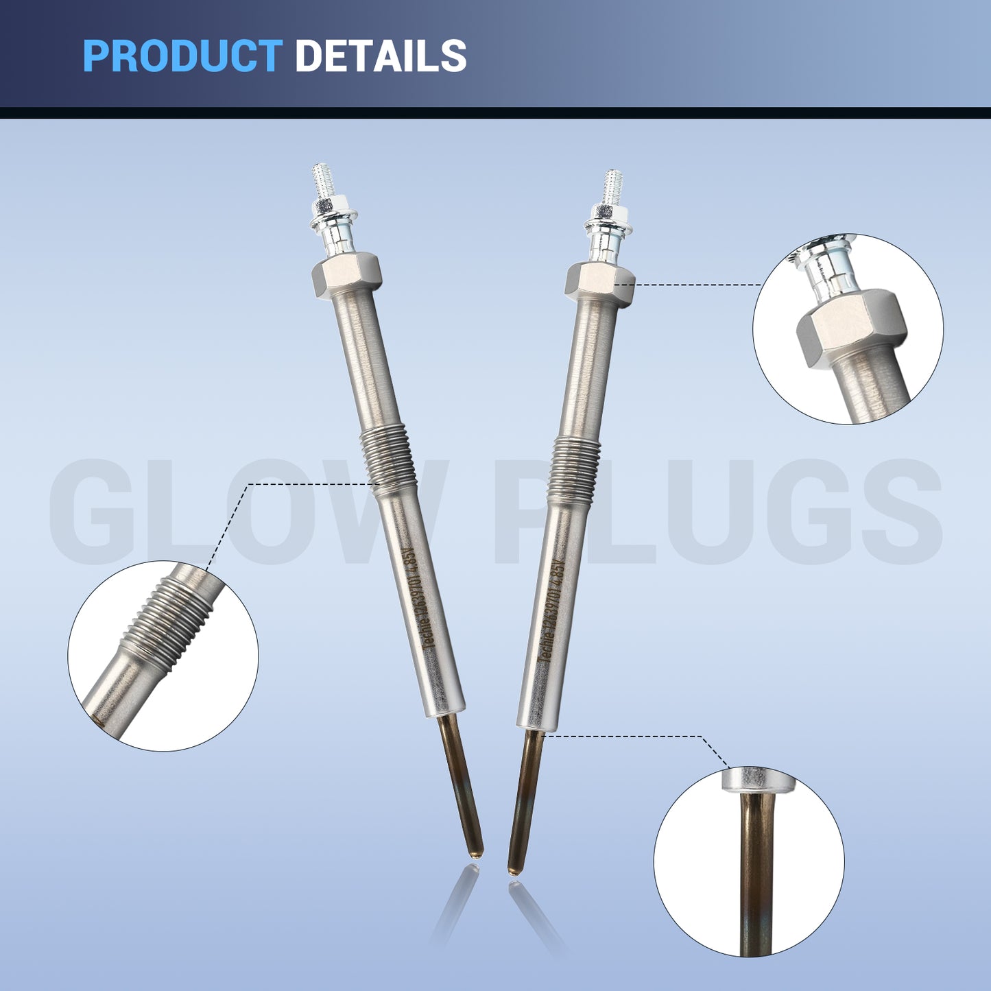 8pcs Techie 12639701 Diesel Glow Plug 9G Compatible with Duramax LLY LML LMM Chevy&GMC LBZ LGH 6.6L,for Express Silverado Savana Sierra 2500 3500 4500 2006-2016