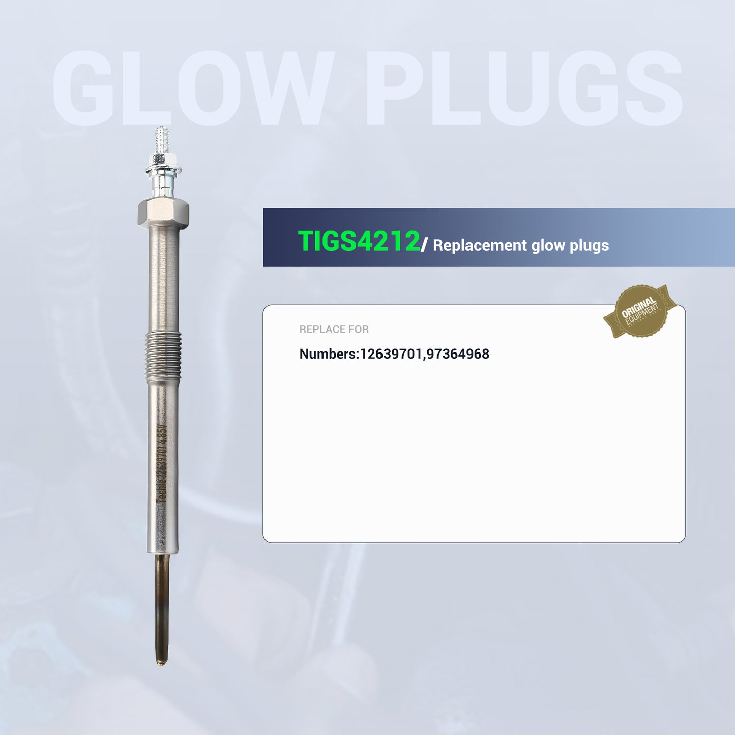 8pcs Techie 12639701 Diesel Glow Plug 9G Compatible with Duramax LLY LML LMM Chevy&GMC LBZ LGH 6.6L,for Express Silverado Savana Sierra 2500 3500 4500 2006-2016