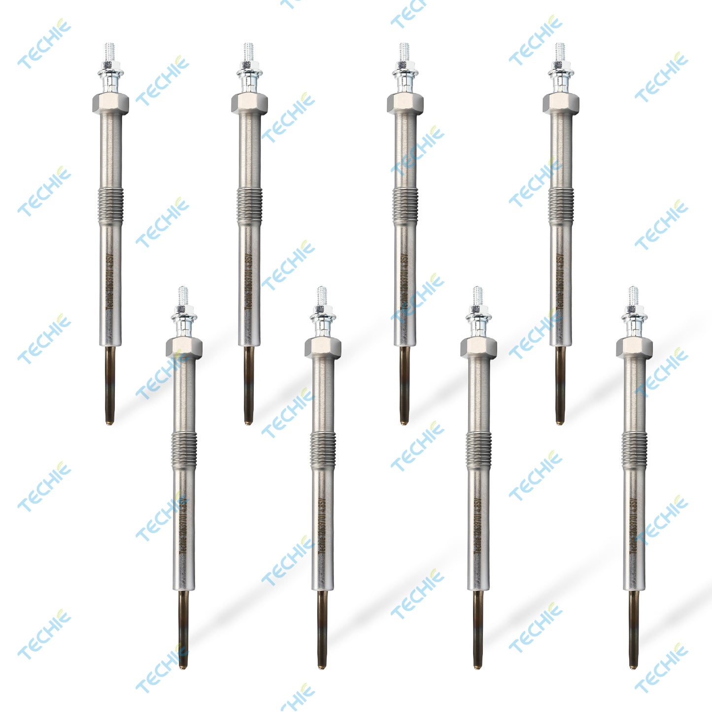 8pcs Techie 12639701 Diesel Glow Plug 9G Compatible with Duramax LLY LML LMM Chevy&GMC LBZ LGH 6.6L,for Express Silverado Savana Sierra 2500 3500 4500 2006-2016