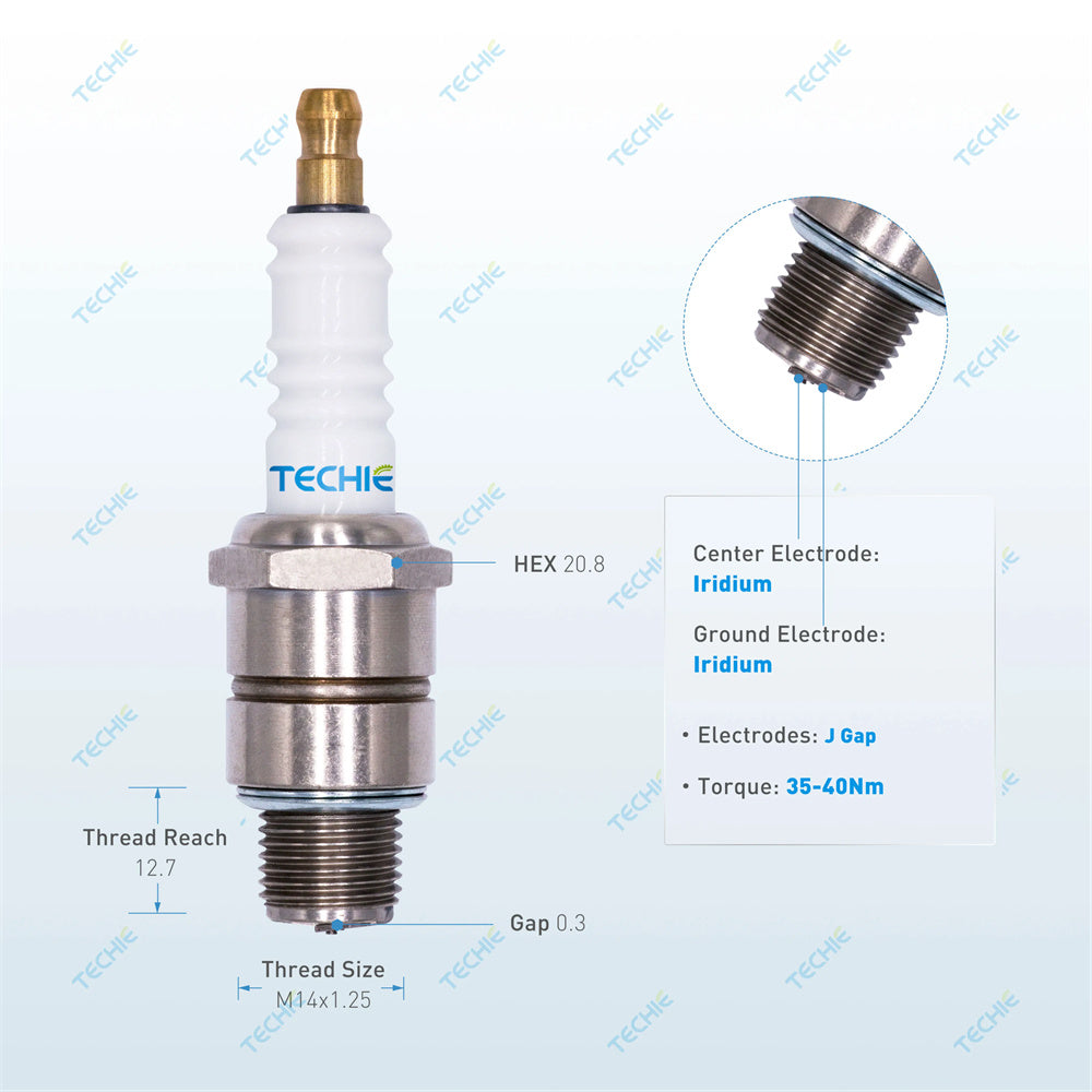 TECHIE Gas spark plug replaces Champion RL15B 535 for various gas engines