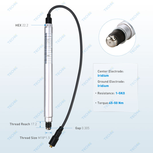 TECHIE TISS9888 Prechamber Spark Plug Replaces for MWM TCG 2020 V12, V16, V20（natural gas）