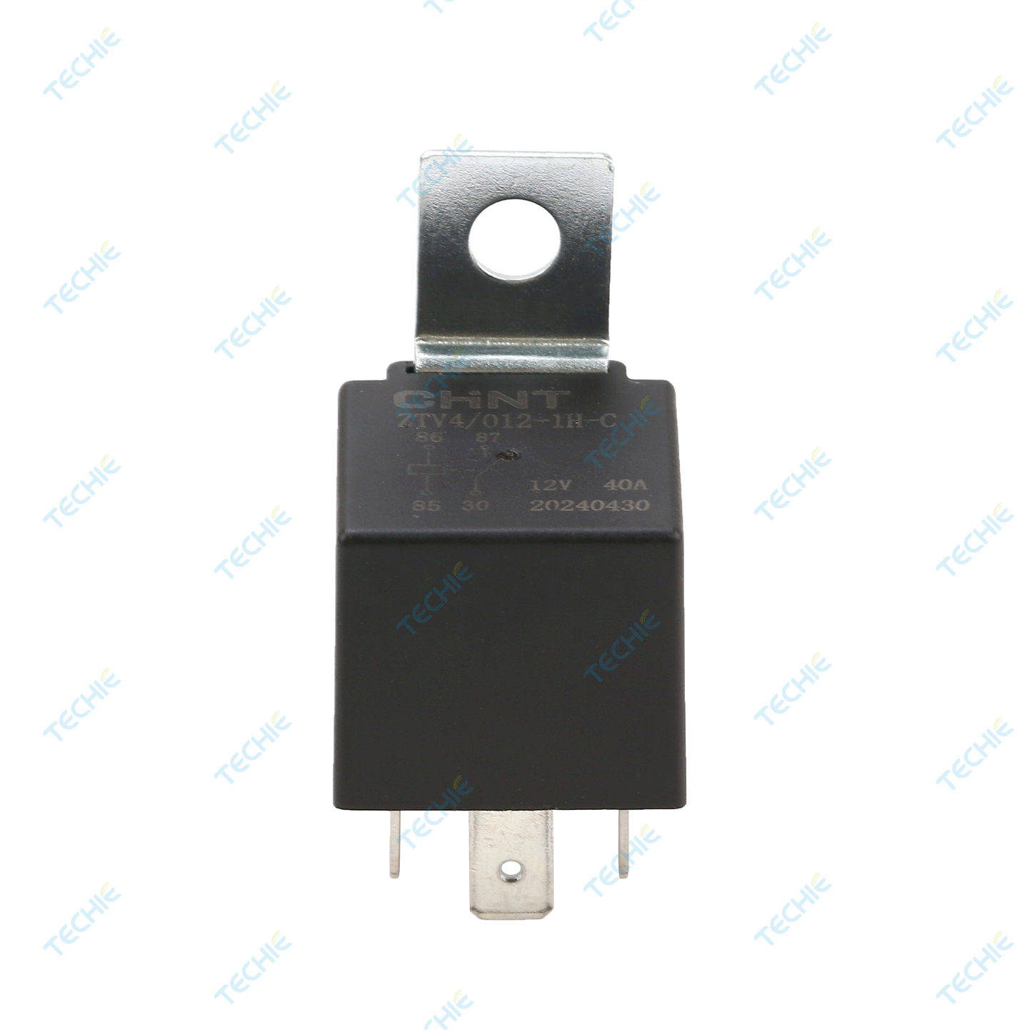 Techie TKRB4241 4pin 12V automotive Relay with fixing plate, suitable for cars, motorcycles, trucks