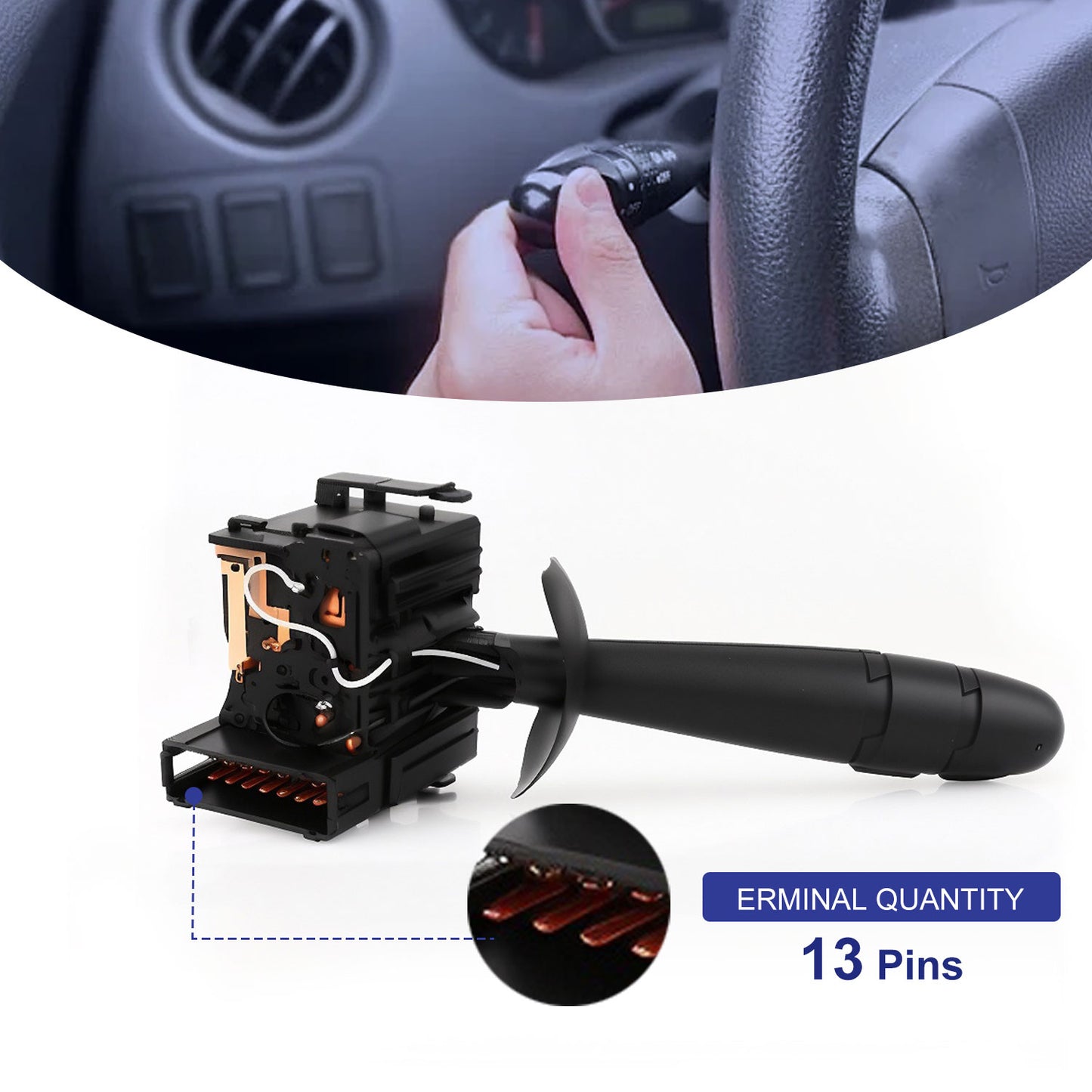 Techie TMTS1912 Turn Signal Switch Universal Multifunction Switch Indicator Light Stalk Switch 4410524 ,7701048912   Compatible with Renault Espace IV