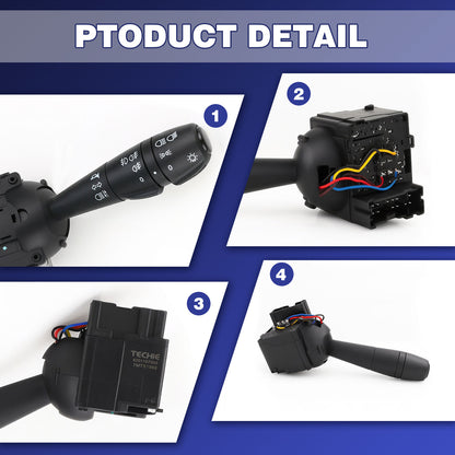Techie TMTS1988 Turn Signal Switch Universal Multifunction Switch Indicator Light Stalk Steering Column 8201167988 ，681726046R Compatible with Dacia Dokker Lodgy Logan II Sandero II Renault Clio lV