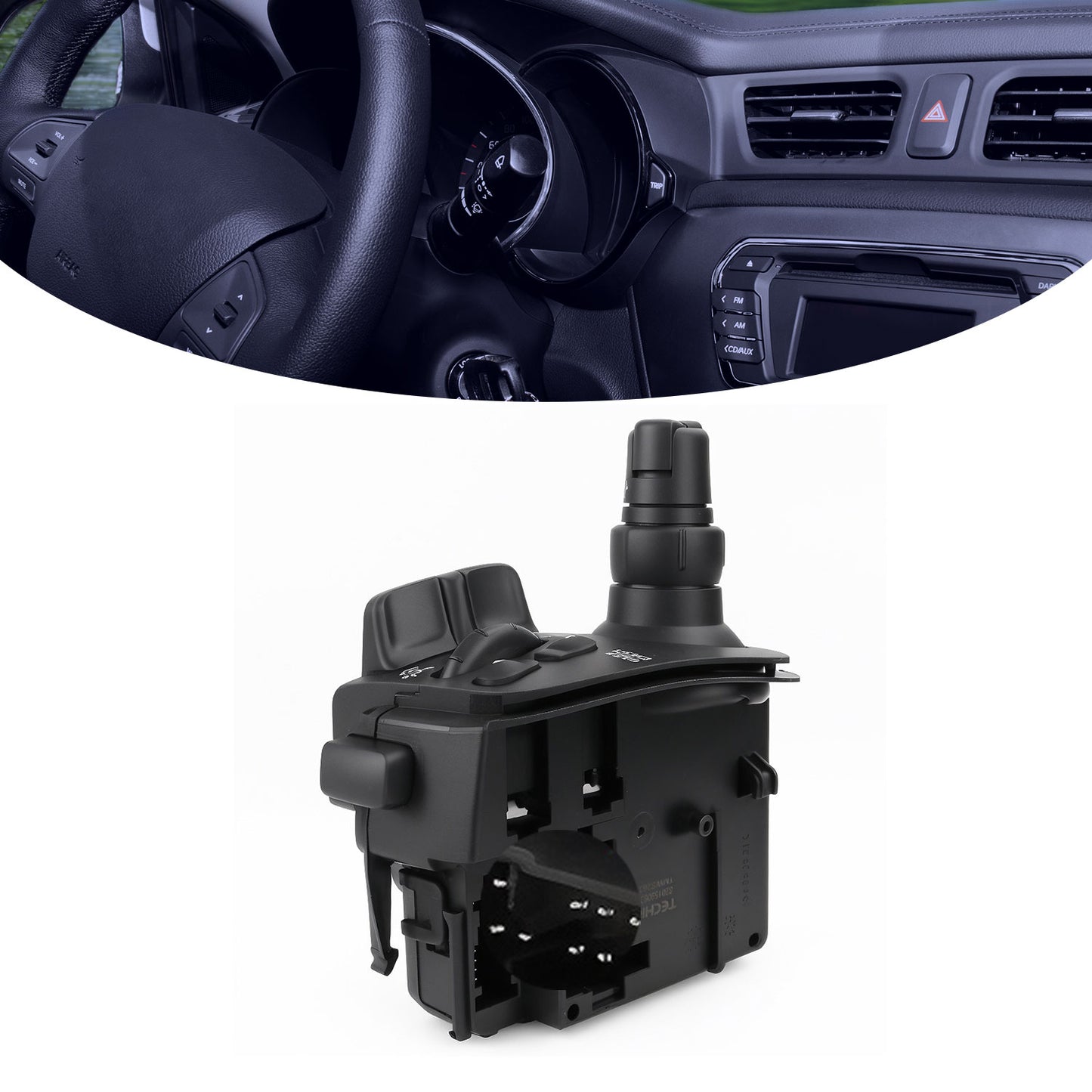 Techie TMWS2631 Turn Signal Switch Universal Multifunction Switch Indicator Light Stalk Steering Column 8201590631  ，7701068113  Compatible with RENAULT Clio III