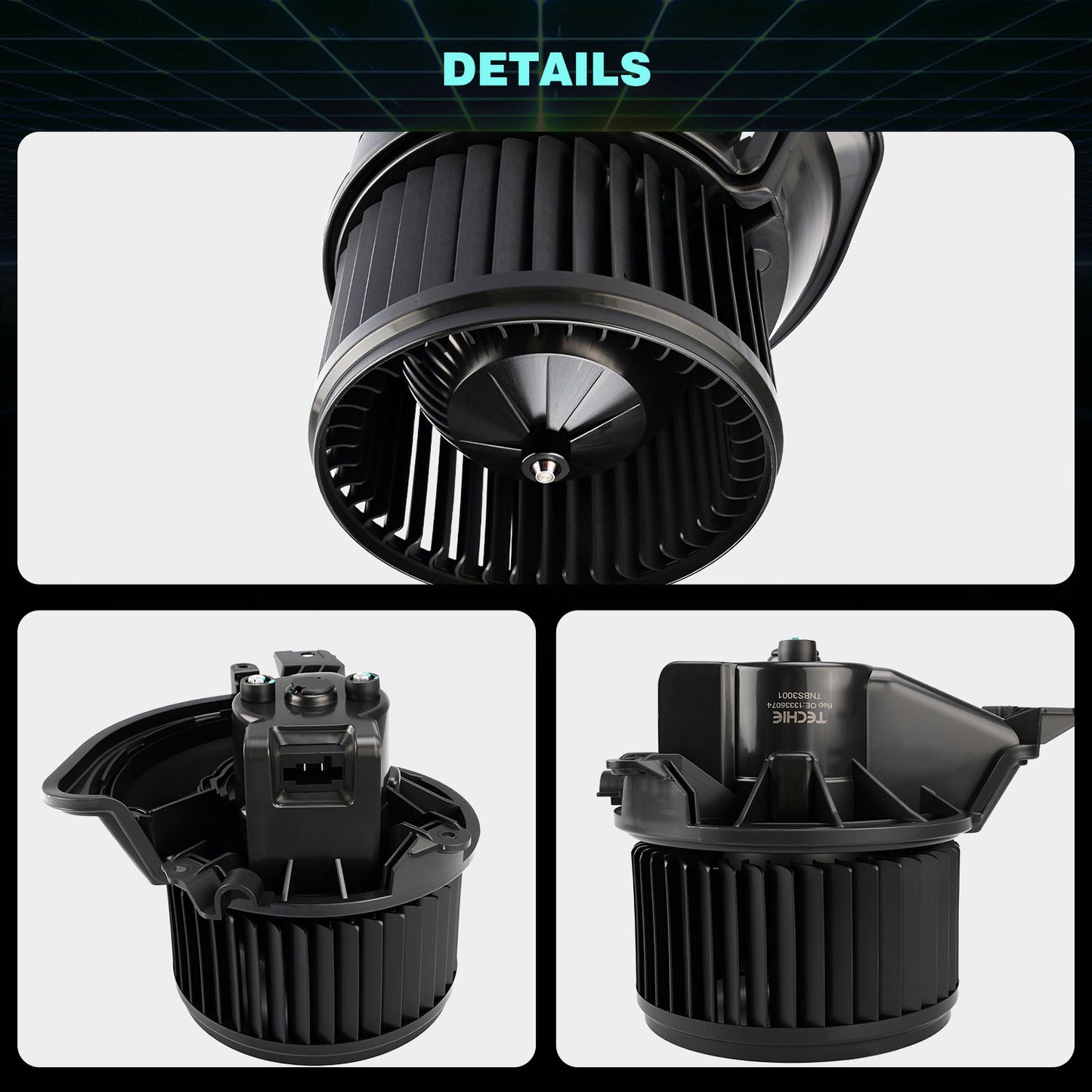 Techie Heater Blower Motor Fan Replacement for 272261KA0A, 273SY1KA0A, 273SY-1KA0A Compatible with Juke F15 1.2L 1.5L 1.6L Petrol 2010-2020 Juke F15 1.5 dCi Diesel 2010-2020