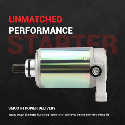 Techie TS1S8050 Starter Motor Replacement for 1UV-81800-50,1YW-81800-50,2HR-81800-51,4SH-81800-00,2HR-81800-52，SMU0065 Fit for YFM350,YFM350F,WARRIOR 350,Raptor 350,BIG BEAR 350,Kodiak 350,Kodiak 400