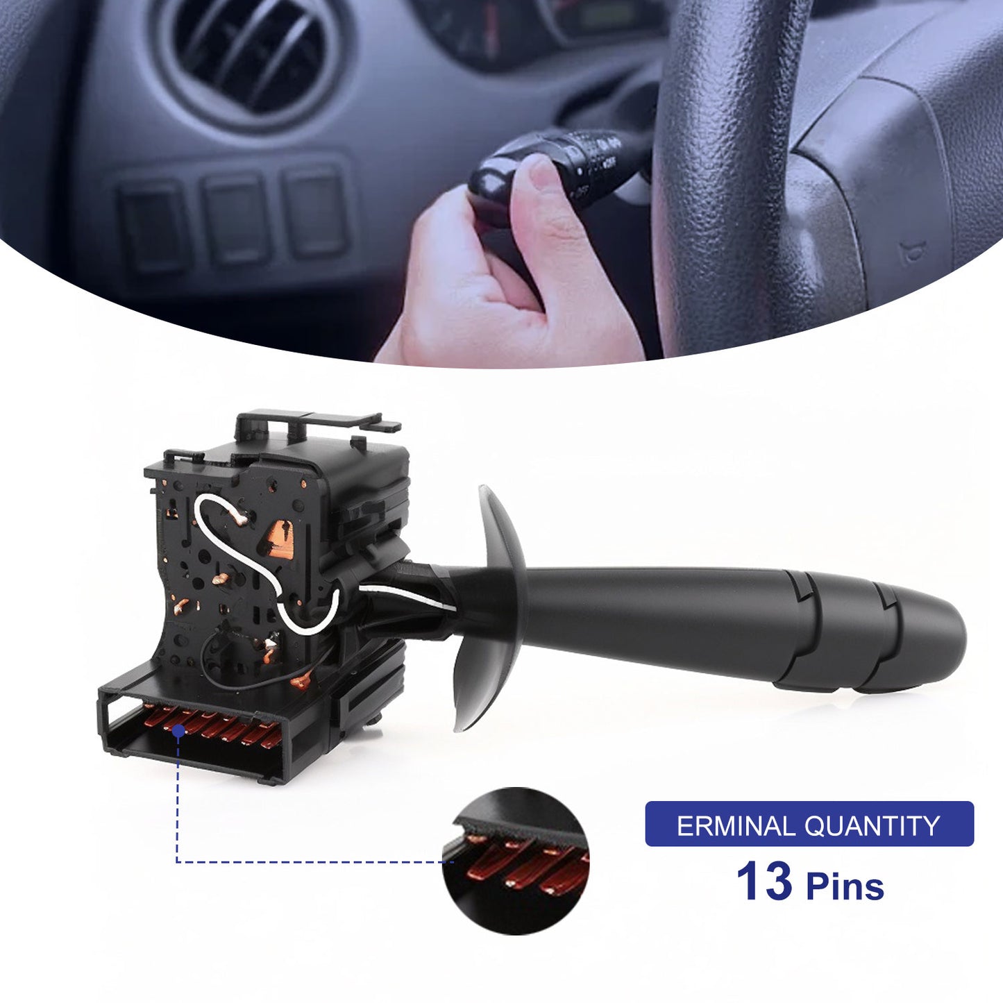 Techie TMTS1612 Turn Signal Switch Universal Multifunction Switch Indicator Light Stalk Switch 251590 ,2556000QAE    Compatible with Renault Espace IV