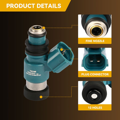 Techie Fuel Injector IJ105/3 Compatible with Honda Rancher 420 4x4 TRX420FM TRX420FPM 2007-2013,for Foreman 500 2012-2013,Replacement for 16450-HP5-603 16450HP5603