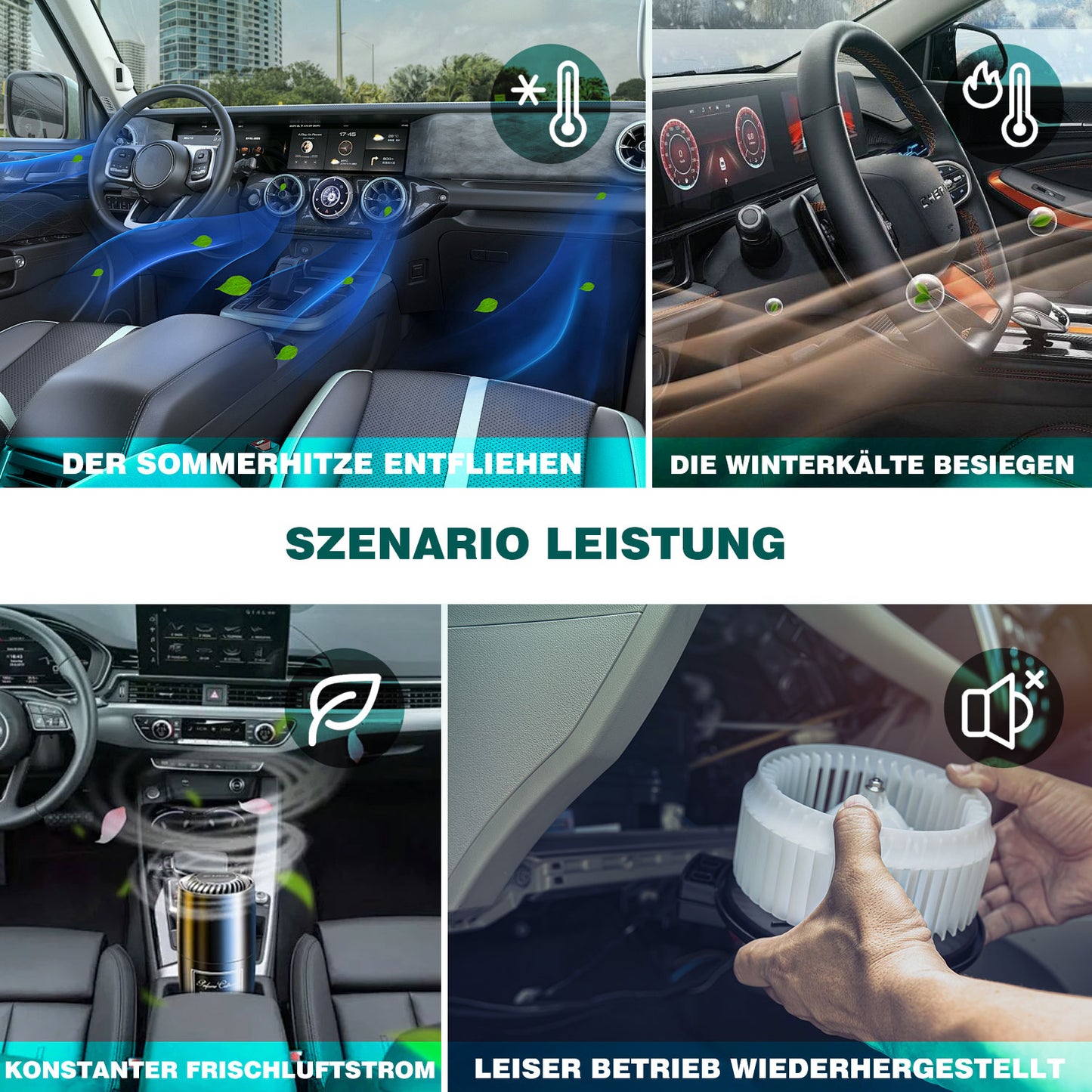 Techie Gebläsemotor für VW T5, Transporter T5, Multivan T5, T5 Plattform 2003-2015, ersetzt 7H1819021B, 7E1819021A, 7E1819021C, 7H1819021D, 7H1819021A